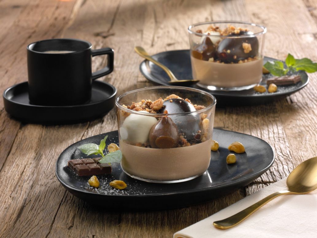 Chocolade trio met hazelnoot crème (2 p.)