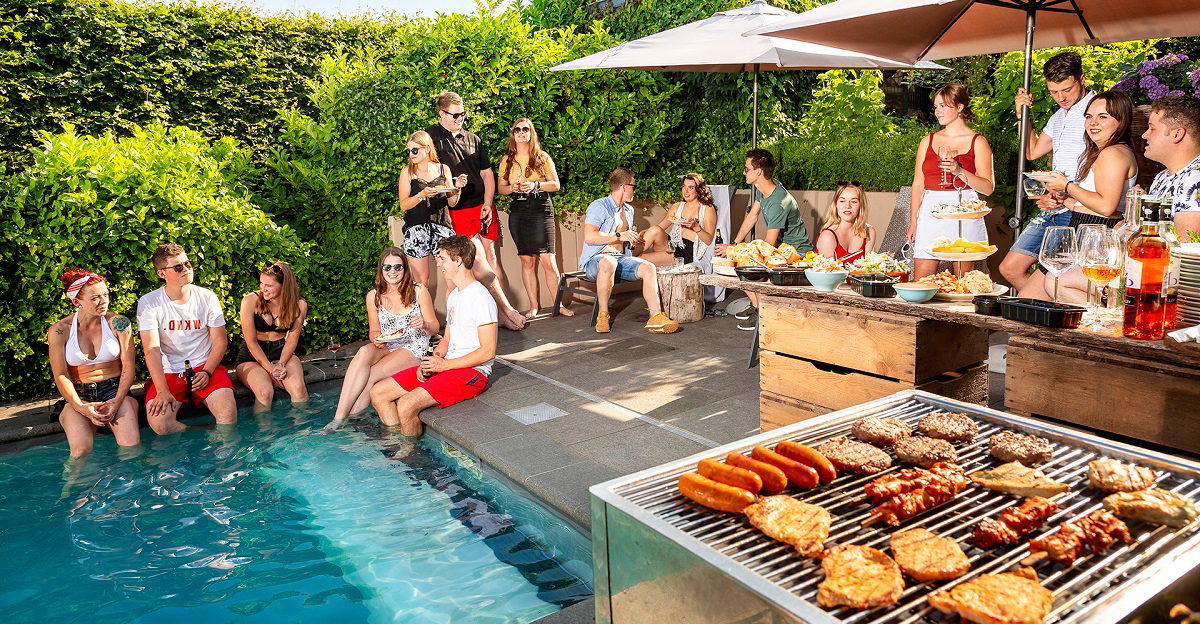 gezellige barbecue